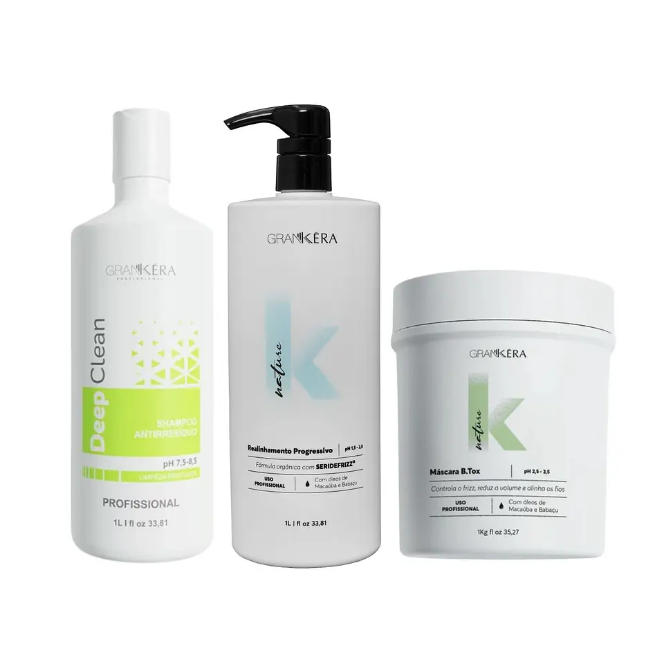 Set Shampoo Anti Residuos Deep Clean 1 Lt + Alisado 1 Lt + B.Tox Nature K 1 Kg 1
