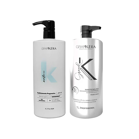 Set Alisado Nature K 1 Lt + Reversor Químico Grand K 1 Lt