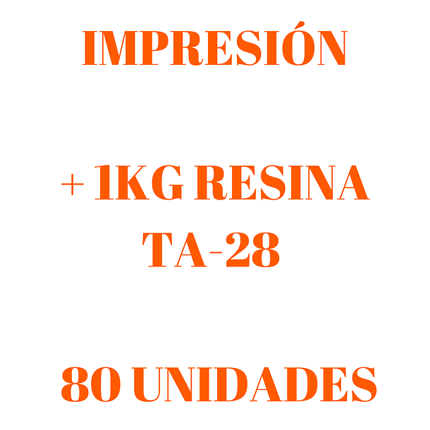 PLAN DE IMPRESION + RESINA TA28 -80 ALINEADORES