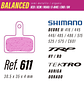 PASTILLAS LESS BRAKES BALANCED - 611 (Shimano, Deore, TRP y Tektro) - Miniatura 1