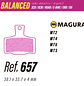 PASTILLAS LESS BRAKES BALANCED - 657 (Magura 2P, MT2, MT4,MT6 y MTS) - Miniatura 1