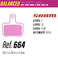 PASTILLAS LESS BRAKES BALANCED - 664 (SRAM Level T, TL, TLM y Ultimate 2019) - Miniatura 1