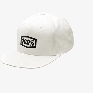 JOCKEY 100% ICON - Snapback Cap White (Ajustable)