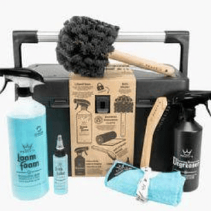 KIT DE LIMPIEZA PEATYS - Espuma, Desengrasante, Lubricante, Cepillos y Toalla