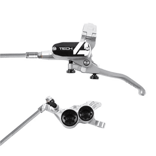 FRENO HOPE TECH 4 V4 - Plata/Negro - Trasero