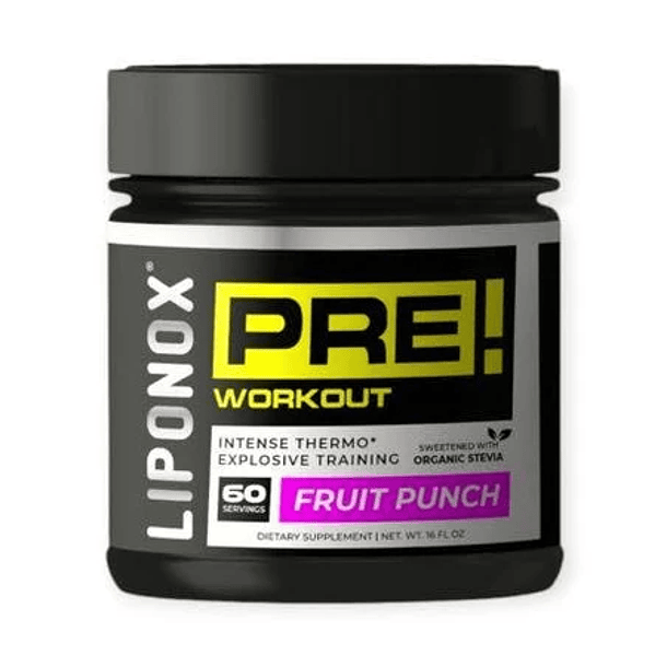 Pre entreno energizante 60 servicios Liponox