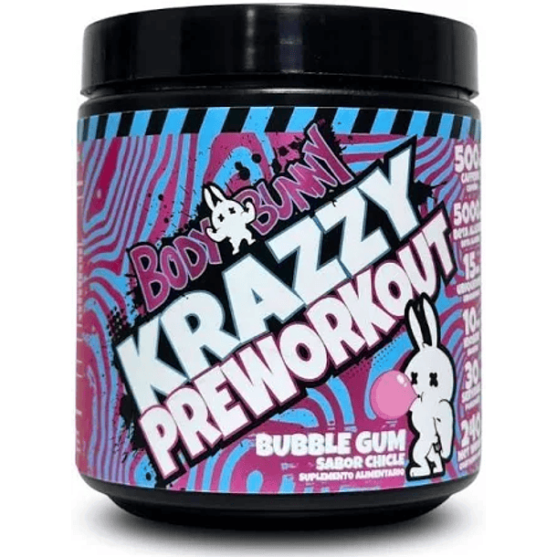 Pre entreno Krazzy Bubble Gum240g Body Bunny