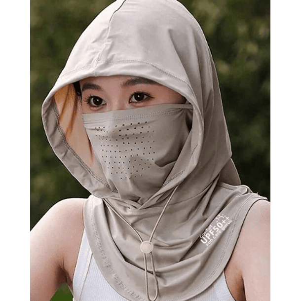 Gorra y mascarilla de protección UV