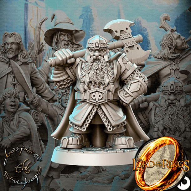 Miniatura - Enano - Señor De Los Anillos - Gimli 