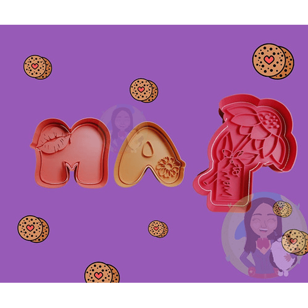 Cortadores De Galletas Dia De La Madre 10 Cm 2