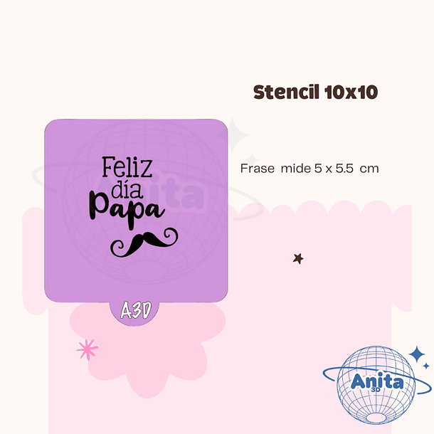 Stencil dia del papá 