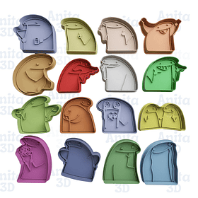 Set Cortadores Flork 16 diseños