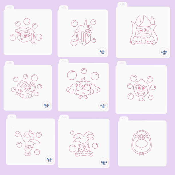 Set de stencil intensamente  