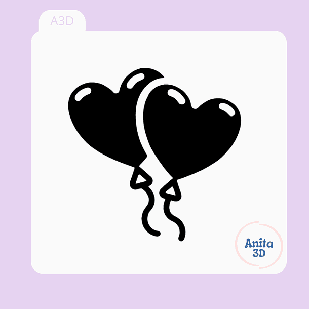 Stencil globos Corazón  