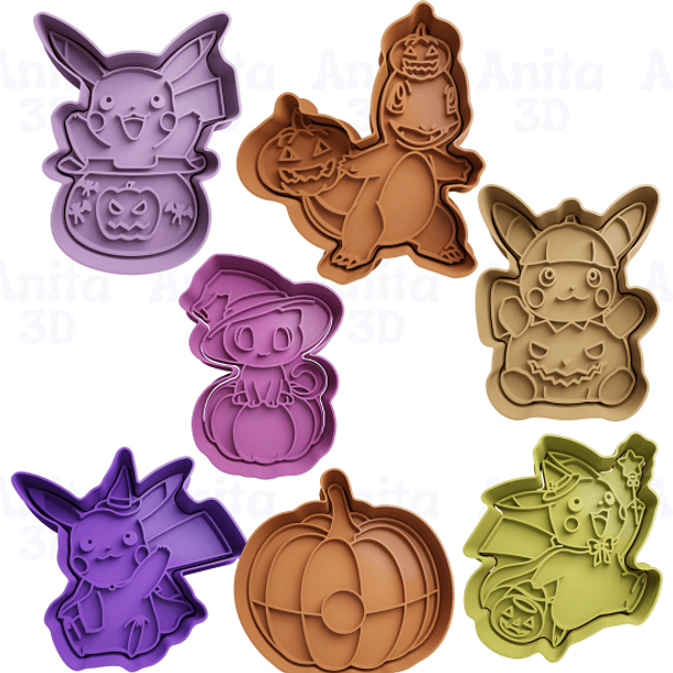 Cortadores de galletas pokemon halloween 02 