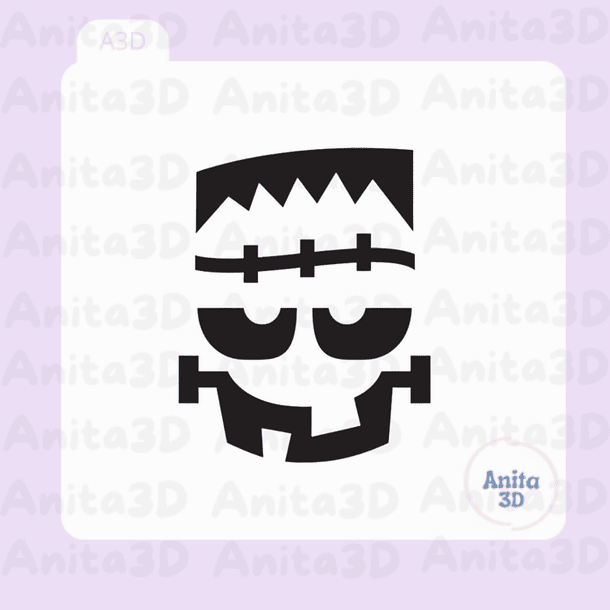 Stencil cara de Frankistein 