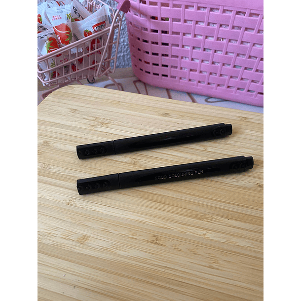 Set de plumones tinta comestible negro 3