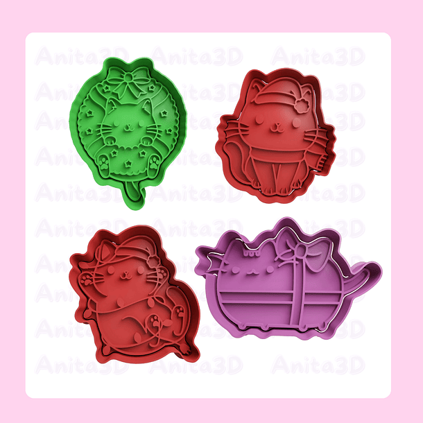 583 set gatito navidad 
