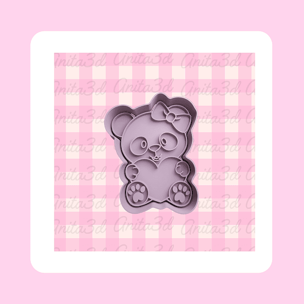 Panda corazón  