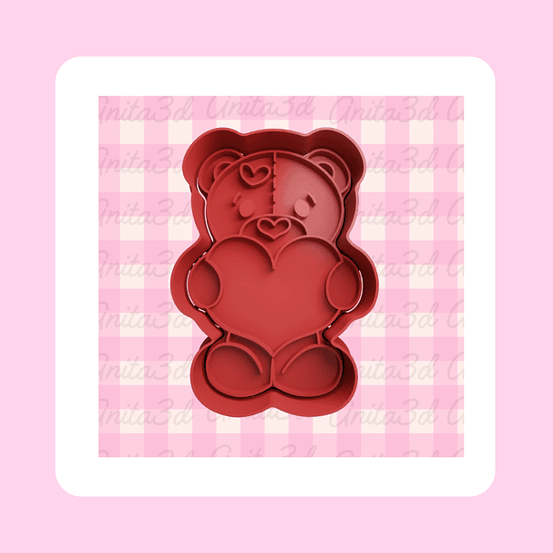 Osito corazón mensaje  