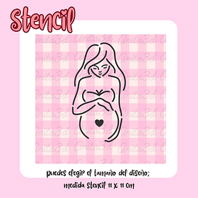Stencil embarazada 
