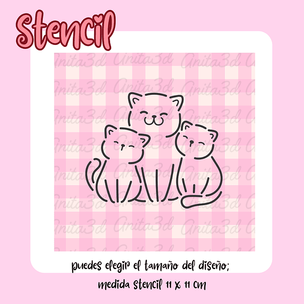 Stencil gatitos  