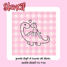 Stencil Mamá dinosaurio 