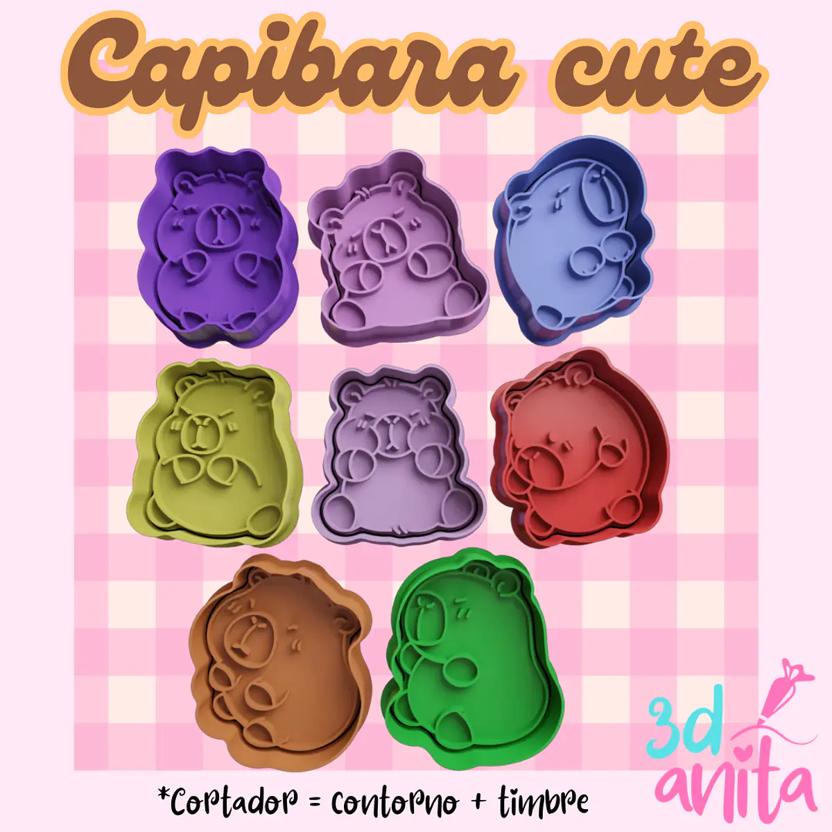 Set capibara cute | Anita3D