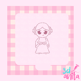 stencil princesa leia