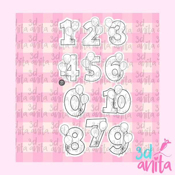 Números cumpleaños con globos  1