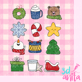 Mini cortadores navideños 