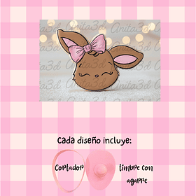 conejita con lazo 1068 