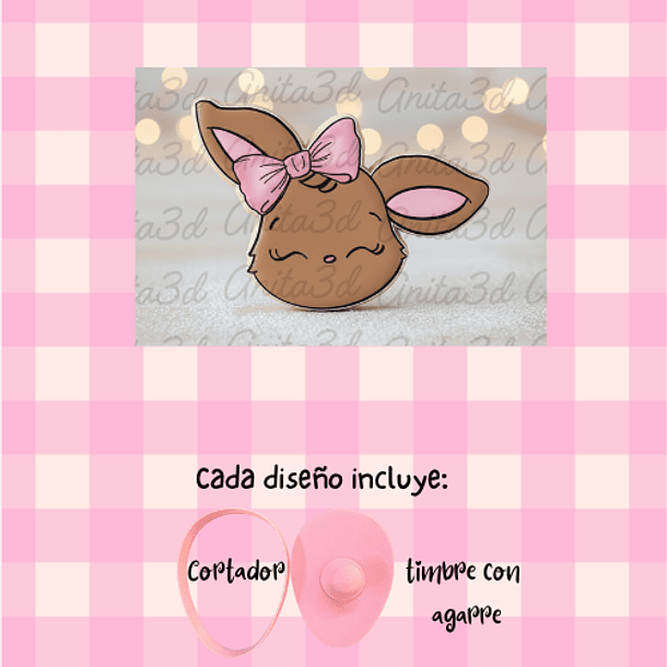 conejita con lazo 1068  