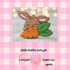 conejito con zanahoria cute 1069  2