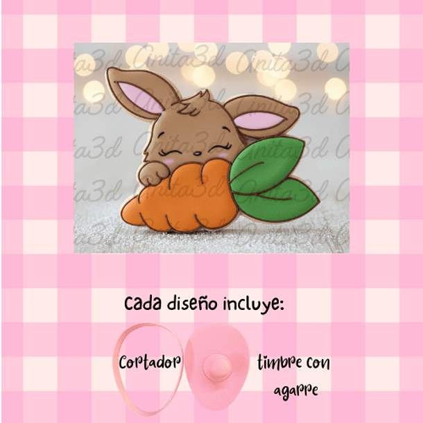 conejito con zanahoria cute 1069  2