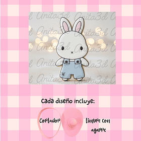 conejito con jardinera 1075 