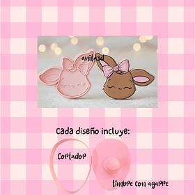 conejita con lazo 1068 