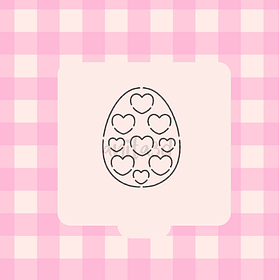 stencil huevito corazones