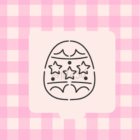 stencil huevo con diseño