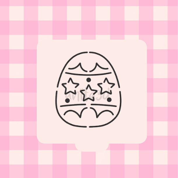 stencil huevo con diseño 