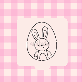 stencil huevo con conejito