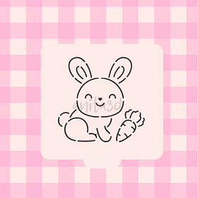 stencil conejito con zanahoria