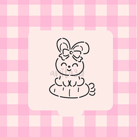 stencil conejita con zanahoria