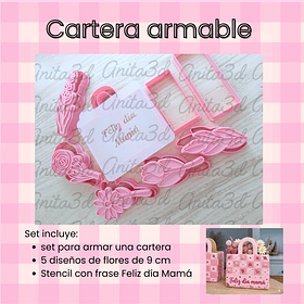 Cartera armable + Flores 