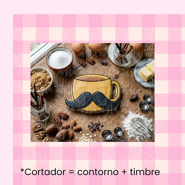 taza con bigotes  