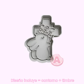 conejito con cruz 