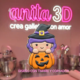 Bruja en calabaza 