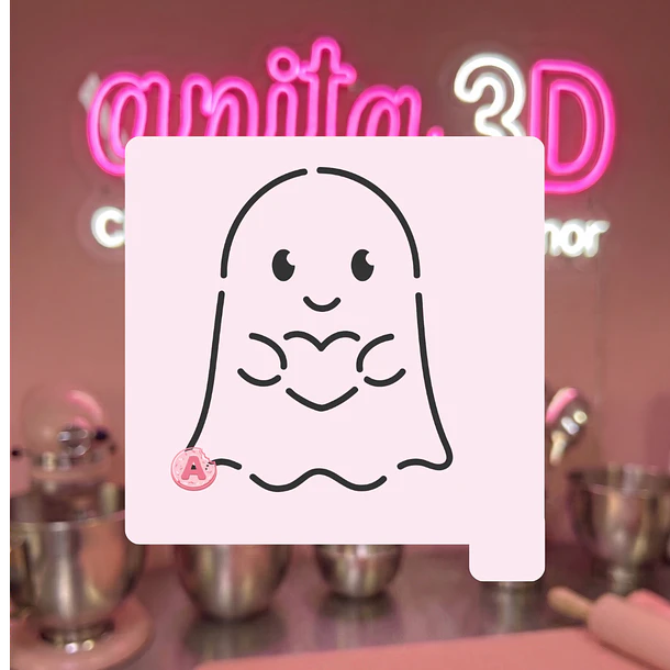 Stencil fantasma corazon 