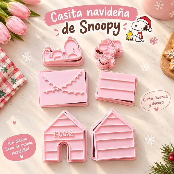  Casita navideña de snoopy 