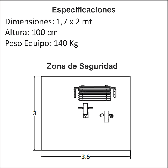 SILLA DE PARQUE CON ROTACION MAGNETICA PARA BRAZOS Y PIERNAS